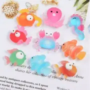 Lot of 20 Nautical Cute Marine Animals Resin Embellishments Flat Back Art Decors