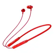 QE03 HIFI Stereo Headset Wireless Bluetooth Headphone Magnetic Neckband Earphone Sport Earbuds Noise Cancelling With Mic - Red
