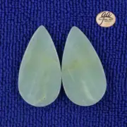 EA19537# 1 Pair Natural genuine Gemstone matched Amazonite earrings Cab