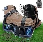 TUIBEIDAMAI Lawn Aerator Shoes, Nail Shoes, Lawn Ventilation Shoes with Spring, Ventilation Shoes, Lawn Scarifier Shoes, Lawn Shoes Ventilation, for Lawn Aerator, Garden Shoes