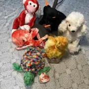2000-2003 Ty Beanie Baby Animals In Tag Protectors