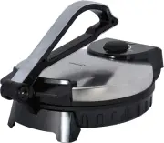 Brentwood Electric Tortilla Maker Non-Stick, 10-Inch, Brushed Stainless Steel/Bl