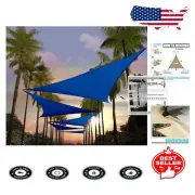 6' x 6' Triangle Custom Shade Sail - 95% UV Protection, Blue, Durable HDPE