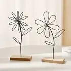 Metal Crafts Iron Flower Decoration Nordic Style Ginkgo Leaf Statue Home