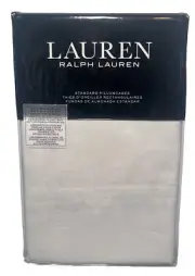 New Ralph Lauren Sloane Standard Pillowcase Set Of 2 Grey Gray Cotton Percale