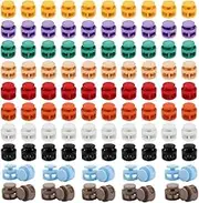 Plastic Spring Cord Locks Double Hole Cord Fastener,Granmagazz 100 Pcs Double Hole Drawstring Clamp, Double Barrel Cord Lock Draw, Spring Toggle Stopper for No Tie Shoelaces Paracord Hoodies Pants