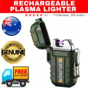 Explorer Plasma Lighter Usb Rechargeable Waterproof Electric Camouflage Au