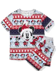 Peter Alexander Jnr Mickey Christmas Pyjama Set Line 856393 Size 8 & 10 NWT
