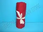 Pottery Barn Christmas Linen Hemstitch Tablecloth Kitchen Cranberry 70x108 Red