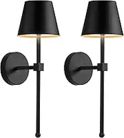 KDG - Set of 2 Wireless Wall Sconces Small Wireless Wall Sconces 5200mAh Rechargeable Battery Operated Stepless Dimming LED Lights for Wall Painting Living Room Bedroom Hallway