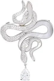 Serpentine Corsage Blazer Coat Accessory Zodiac Belling Snake Brooch