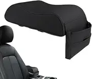 Car Arm Rest Cushion, Waterproof Auto Armrest Pad With Tissue Box Cover, Comfortable Black Center Console Protector For Car And Truck, Arm Rest Protector For Comfort