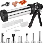 Meatball Maker, Jerky Gun Kits, 2.5 LB Stainless Steel Sausage Stuffer