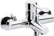 Cornat CAL2 Single-Lever Bath Mixer Tap High-Quality Brass Body Chrome-Plated 1/2 Inch Shower Outlet/Single Lever Mixer for Wall Mounting/Bath Tap