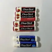 WOW! ChapStick Classic STRAWBERRY - 7 NEW SEALED Sticks