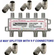 tv antenna splitter 8 way industry standard quality f type quality foxtel 9 FS