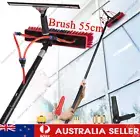 7m Water Fed Pole Kit Rotatable Solar Panel Cleaning 55cm Brush Squeegee Window