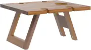 Folding Portable Outdoor Wine Table Picnic Table Foldable Wooden Glass Holder