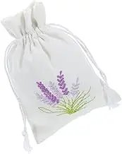 SOESFOUFU Empty Sachet Drawstring Bags Lavender Sachet Bag Empty White Cotton