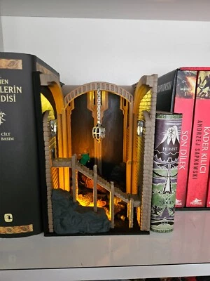 Hobbit Book Nook, Lord of the rings, Book Ends, Decor, Book Shelf