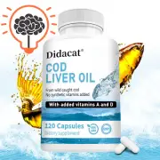 Cod Liver Oil Capsules - Supports Heart And Brain Health, Boosts Immunity