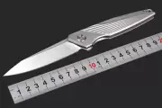8'' New CNC M390 Steel Blade Full TC4 TITANIUM Handle Pocket Folding knife DF96