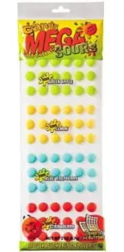 Candy Buttons Sour Mega Buttons - Gluten Free & Kosher - Retro Sour Candy...