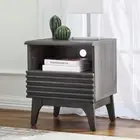 Modway Nightstand 21"Hx19"Wx15"D 1Drawer Black Rectangle Solidwood ParticleBoard