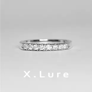 【X.LURE】14K 各尺寸排鑽線戒 0.5分1.5分2分2.5分3分 鑽戒 K金戒 女戒 真金 真鑽 K金 輕珠寶