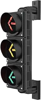 Tricolor Traffic Signal Light, 100mm 110-220V IP65 Waterproof Retro Industrial Lamp Wall Decoration Red Green Yellow Stop and Go Light for Intersections and Room Decor(Color:B1)