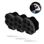 Nevenka 3PCS Tire Hex Grip Applicator High Density Wave Sponge Car Tire Cleaning Supplies