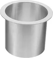 LALADEFIEE Garbage Chute Lid Recessed Holes Tilt Trash Can Grommet Inside Holder Camp Stainless Trash Can Countertop Trash Chute Hanging Motion Under Sink Trash Can Bin Stainless Steel Silver
