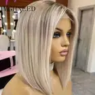 Highlight T Part Lace Frontal Wig 13x4x1 Human Hair Lace For Women Short Bob