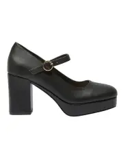 [Sandler] Tate Heeled Shoes in Black Smooth