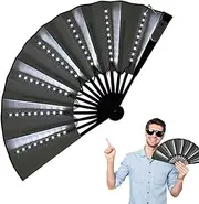 [Generic] Light Up Folding Hand Fan | Decorative Folding Fans | Cosplay Performance Props for Dancing Wedding Party, Hot Weather Cooling Tools