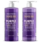 Purple Shampoo and Conditioner Set Sulfate Free for Silver Blonde Hair16X2 Fl Oz