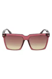 TOM FORD Sabrina 58mm Gradient Square Sunglasses