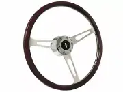 1967-68 Chevrolet Camaro 6-Bolt 15" Deluxe Espresso Wood Steering Wheel Kit, Tri (for: Chevrolet)