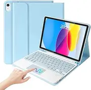 iXTRA Magnetic iPad Keyboard Case for New iPad 11th Generation 11 inch A16 2025 for iPad 10th Generation 10.9 inch 2022, Detachable Wireless Bluetooth Keyboard with Touchpad Pencil Holder, Blue
