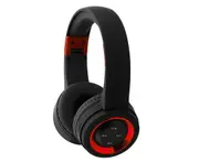 TR905 Breathable Foldable Wireless Rechargeable Headphone Bass Headset with Mic - Black Red