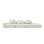[James Lane] Riley Muse Flax Modular Sofa - 1x Arm, 2x Armless, 1x Right Terminal