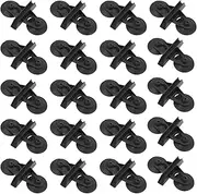 Kyuionty 20Pcs Aquarium Isolation Plate Suction Cup Divider Holders Bracket, Fish Tank Plastic Sheet Divider Suction Cup (Black)