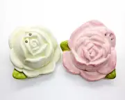 NEW - Pink and Yellow Roses - Mini Salt & Pepper Shakers - 3"