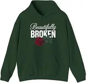 [Sumairah] Beautifully Broken Rose Flower Hoodie for Men Women