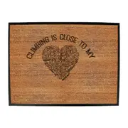 Rock Climbing Aa Climbing Is Close To My Heart - Funny Novelty Doormat Man Cave Floor mat