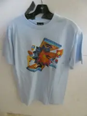 MEN'S GUYS VOLCOM TEE T-SHIRT BLUE GEO METRIC DESIGNS LOGOS CHEST NEW$30