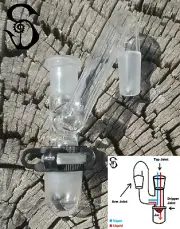 14mm Female to 14mm Male Sidecar Glass Drop Down Reclaim Removable Jar USA