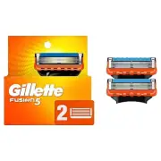 Gillette Fusion5 Razor Refills for Men, 2 Razor Blade Refills