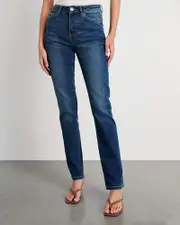 [Jag] Jag Women's Bianca Slim Straight Jeans In Baltic Blue Size 24/6 24/6 Blue