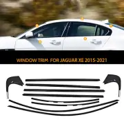 Chrome Black Window Strip Trims For Jaguar XE 2015-2021 2016 2017 2018 (for: Jaguar)